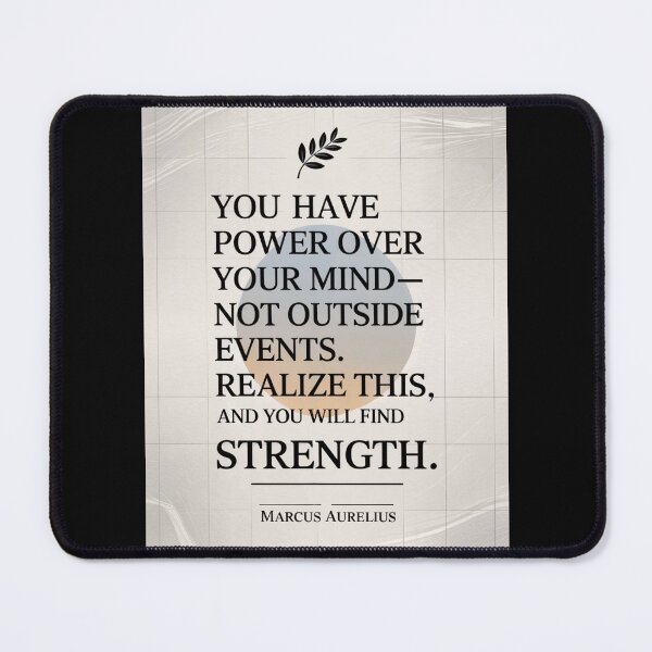 Item preview, Stoic Mind Power Quote designed and sold by ShadowAndSlate.