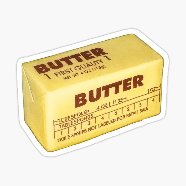 Item preview, Retro Butter Stick Food Art for Kitchen Decor	 designed and sold by weirdfishes123.