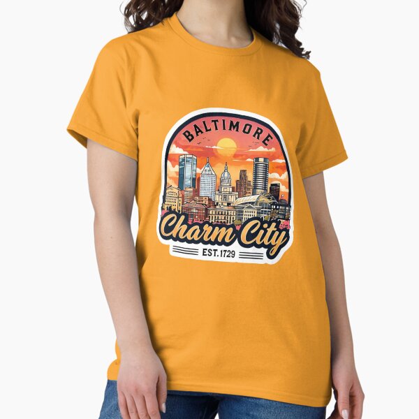 Item preview, Baltimore Skyline at Sunset designed and sold by Aise06.