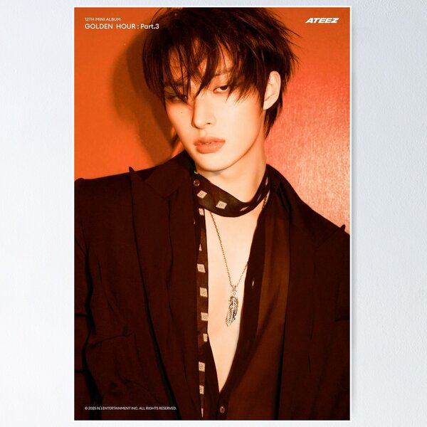 Item preview, ATEEZ Mingi abs 에이티즈 GOLDEN HOUR Part 3 Lemon Drop Title Poster kpop atiny summer boyfriend vibes designed and sold by Kpop-Noona.