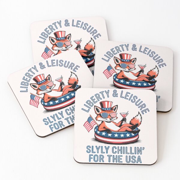 Item preview, Slyly Chillin' For The USA - Patriotic Fox 4th of July Celebration designed and sold by MyFishka.