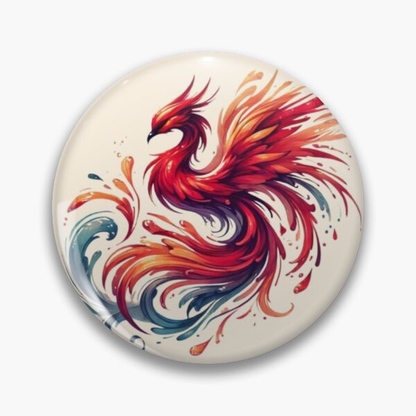 Item preview, great vibrant colorful phoenix drawing designed and sold by NivyasArtistry.