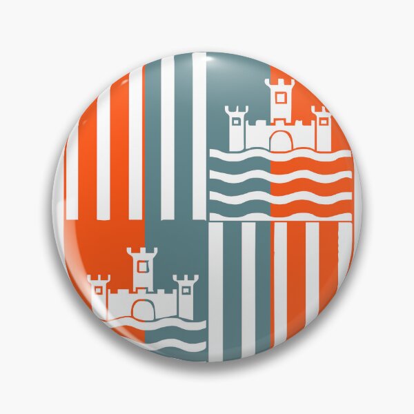 Item preview, The flag of Bredstedt orange with gray  designed and sold by CREATi AG.
