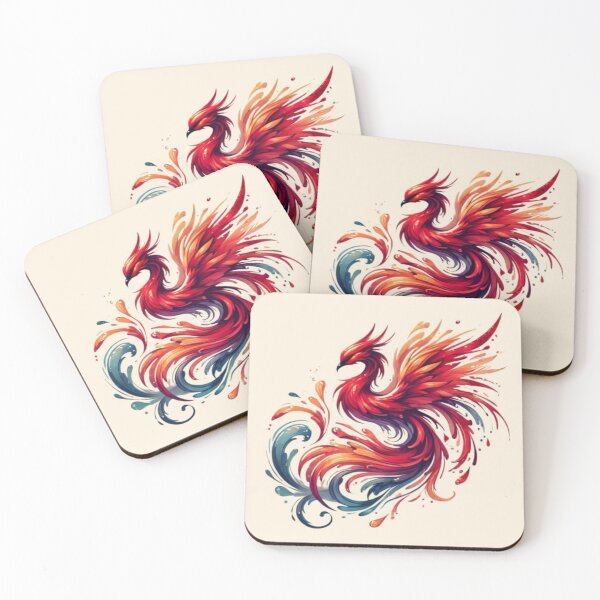 Item preview, great vibrant colorful phoenix drawing designed and sold by NivyasArtistry.