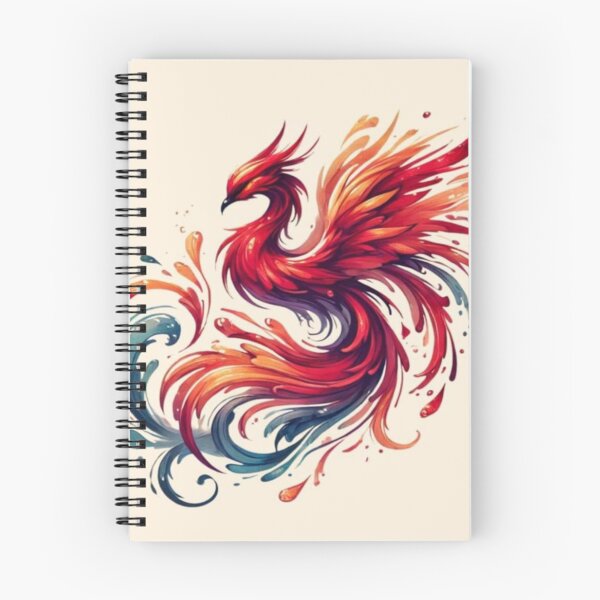 Item preview, great vibrant colorful phoenix drawing designed and sold by NivyasArtistry.