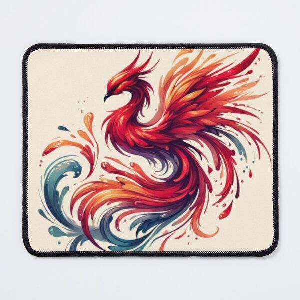 Item preview, great vibrant colorful phoenix drawing designed and sold by NivyasArtistry.