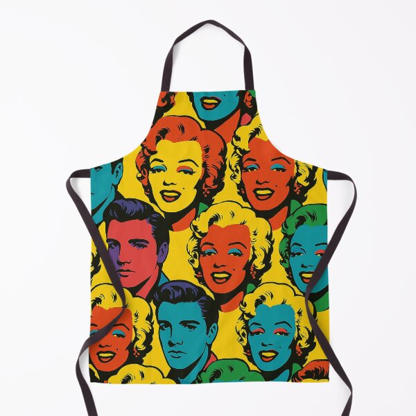 Artikelvorschau, Pop-Art-Retro-Ikonen-Collage – Buntes Promi-Muster entworfen und verkauft von weirdfishes123.