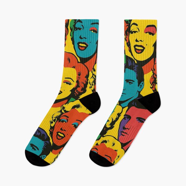 Item preview, Pop Art Retro Icons Collage – Colorful Celebrity Pattern designed and sold by weirdfishes123.