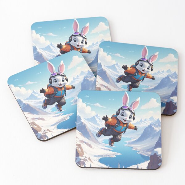 Item preview, Cute, Smiling Bunny Go Base Jumping designed and sold by Pim-Crystal.