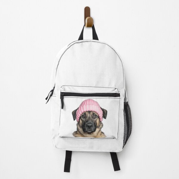 Item preview, Cozy Anatolian Shepherd dog Wearing Pink Winter Hat Trendy Animal Fashion Artwork designed and sold by LazyOwlStore.
