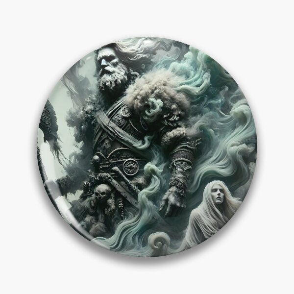 Item preview, "Grettir the Strong – Outlaw of the Icelandic Sagas | Norse Hero in Ethereal Mist" designed and sold by Umbra666.