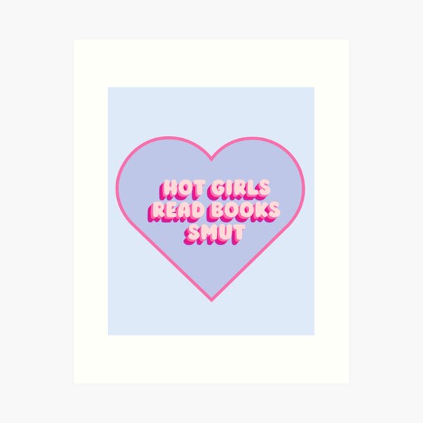 Item preview, Hot Girls Read Books Pink and Blue - Girly Gifts Aesthetic - Hearts Books Design  designed and sold by MatthewViews.