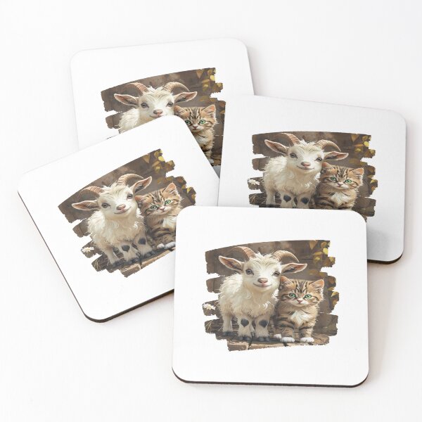 Item preview, Goat and Kitty Love designed and sold by SpazticGoat.