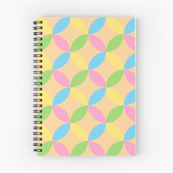 Item preview, Retro Pastel Geometric Pattern Notebook designed and sold by Christina_Denton.