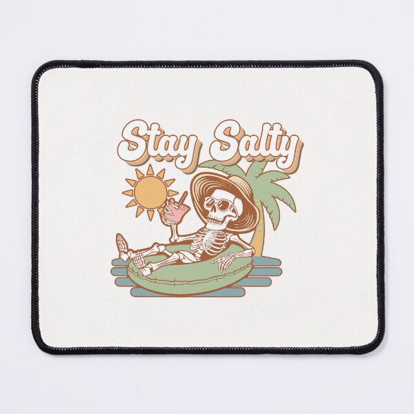 Item preview, Stay Salty Skeleton Summer Vibes Retro Beach Graphic designed and sold by mahsanart.