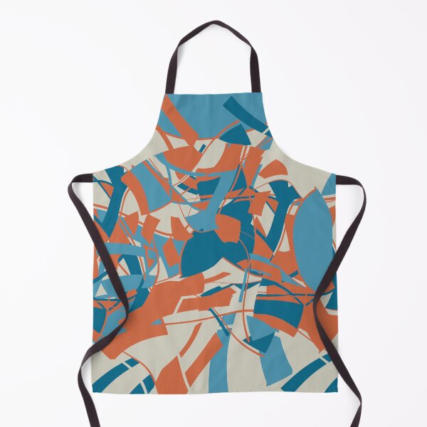Artikelvorschau, Orange mit Türkis auf grauem abstraktem Blumenmuster entworfen und verkauft von ElasticPixels.