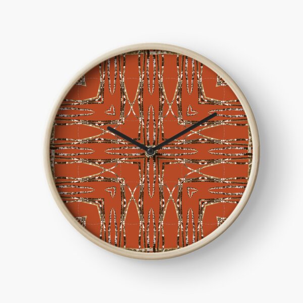 Lichen Log Red Clock