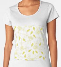 Beautiful hand drawn garden flowers classic design Women's Premium T-Shirt