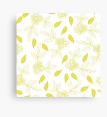 Beautiful hand drawn garden flowers classic design Canvas Print