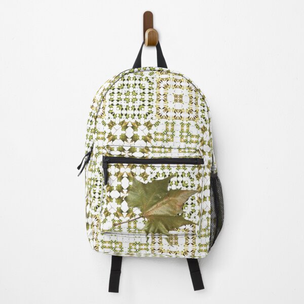 Army Green Leaf Quilt Backpack