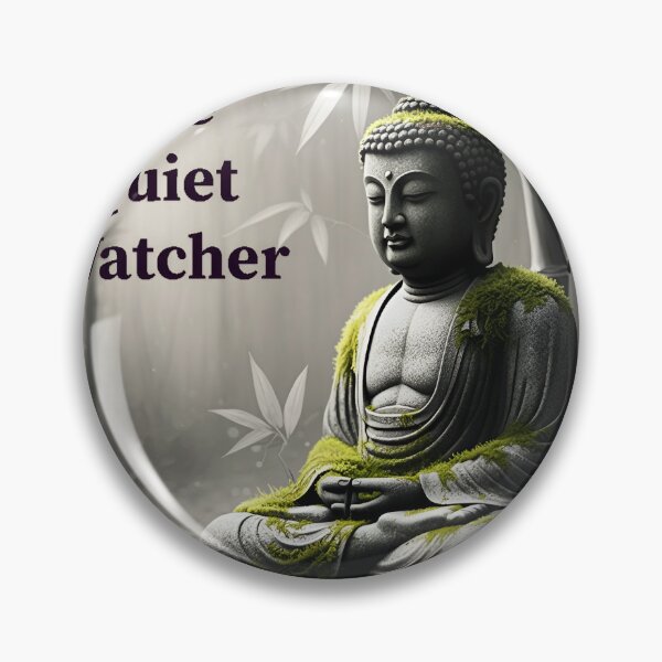 Item preview, The quiet watcher. Solitary stone Buddha. Zen art designed and sold by GCBTienda.