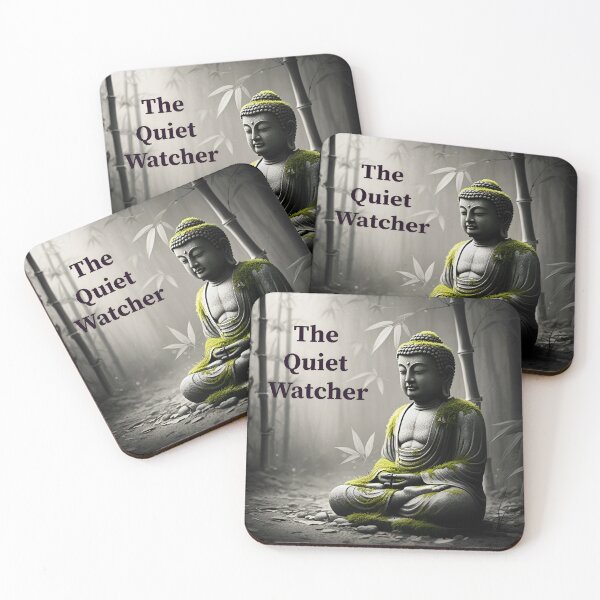 Item preview, The quiet watcher. Solitary stone Buddha. Zen art designed and sold by GCBTienda.