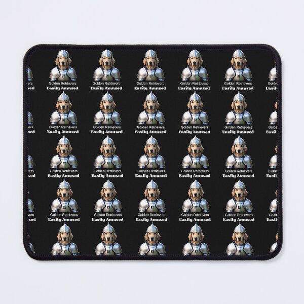 Item preview, Funny Golden Retriever Knight – Easily Amused Dog Armor Art by Maziblu designed and sold by Mazieblu.