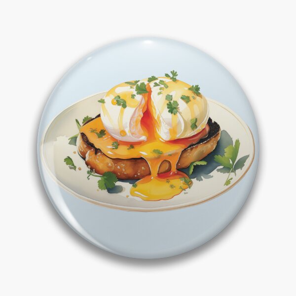 Item preview, Plate of Single Egg Benedict with Hollandaise Sauce designed and sold by Alicia Chee.