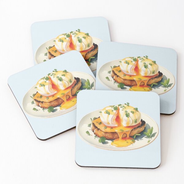 Item preview, Plate of Single Egg Benedict with Hollandaise Sauce designed and sold by Alicia Chee.