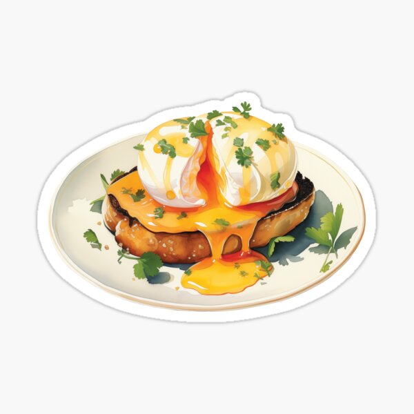Item preview, Plate of Single Egg Benedict with Hollandaise Sauce designed and sold by Alicia Chee.