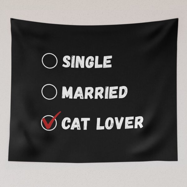Item preview, Single Married Cat Lover, Cat Lover Shirt designed and sold by Sleepy Cat Design.