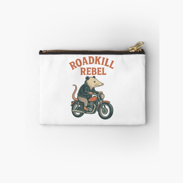 Item preview, Roadkill Rebel Opossum Motorcycle T-Shirt Design designed and sold by kato van meirvenne.