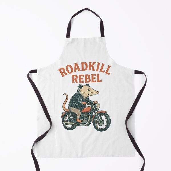 Item preview, Roadkill Rebel Opossum Motorcycle T-Shirt Design designed and sold by kato van meirvenne.