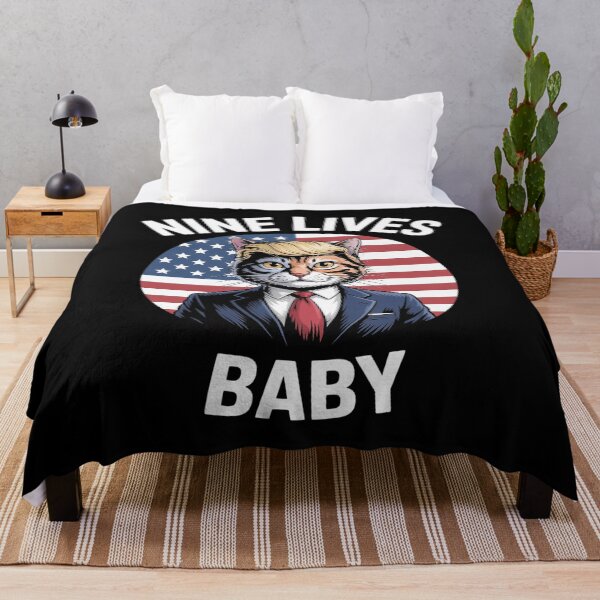 Item preview, Nine Lives Baby Funny Trump Cat Design designed and sold by splindoershop.