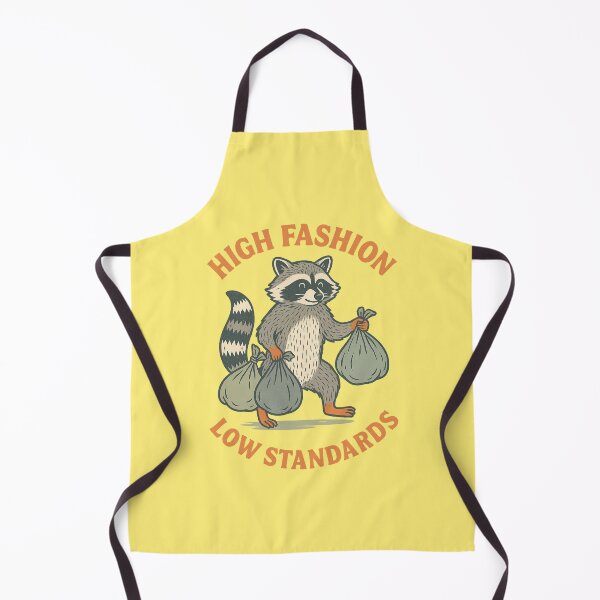 Item preview, High Fashion Low Standards Raccoon T-Shirt Design designed and sold by kato van meirvenne.