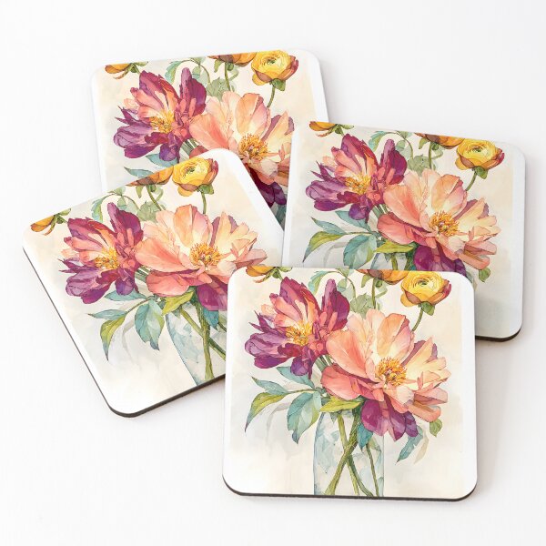 Item preview, peonies flower vase  designed and sold by Artania21.