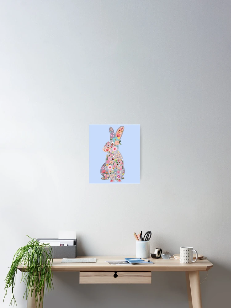 Thumbnail 2 of 3, Poster, Flower Rabbit designed and sold by IdinDesignShop.