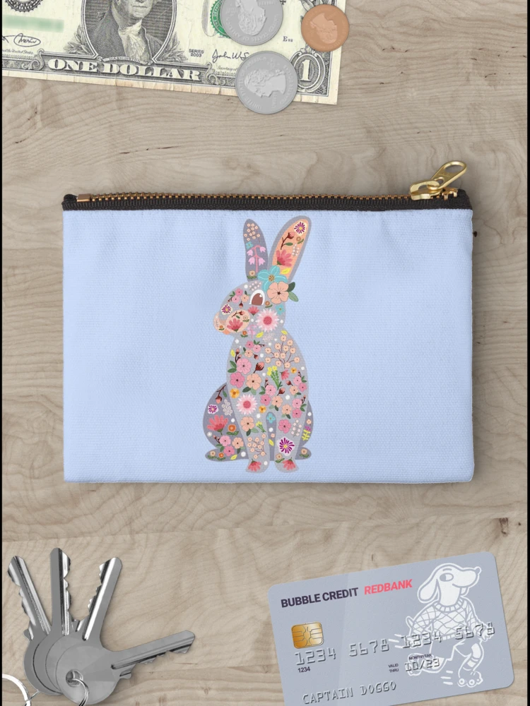 Thumbnail 3 of 4, Zipper Pouch, Flower Rabbit designed and sold by IdinDesignShop.