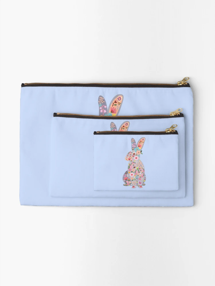Thumbnail 2 of 4, Zipper Pouch, Flower Rabbit designed and sold by IdinDesignShop.