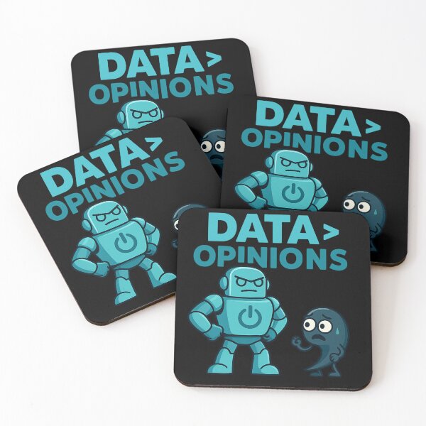 Item preview, Robot Logic: Data > Opinions – Bold Tech Quote for Critical Thinkers designed and sold by VEYA STORE.