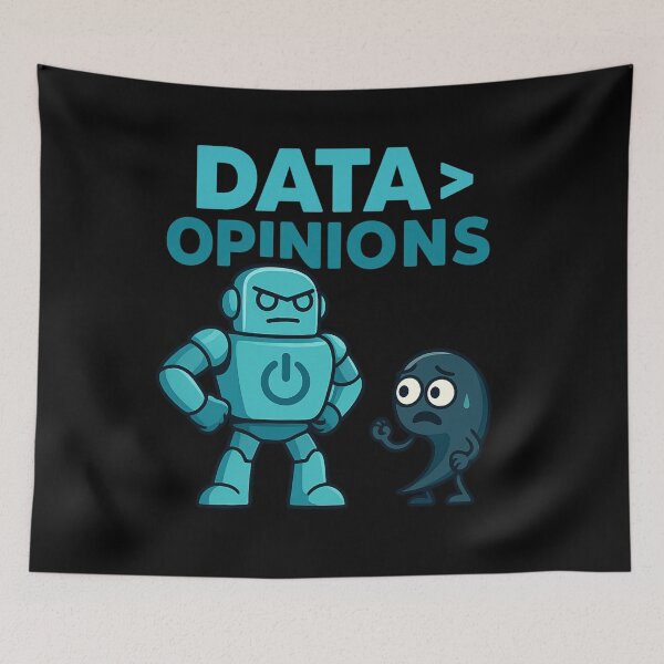 Item preview, Robot Logic: Data > Opinions – Bold Tech Quote for Critical Thinkers designed and sold by VEYA STORE.