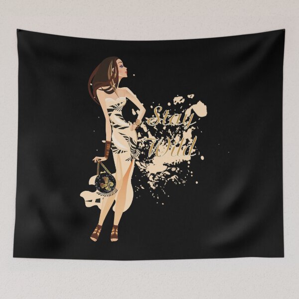 Item preview, Stay Wild - Free Spirit Fashion Girl Art designed and sold by Mahmoud Salah.