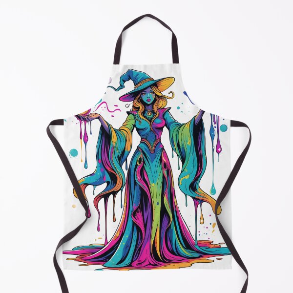 Item preview, Aurora Sorceress – Mystical Psychedelic Witch Art designed and sold by Vivid Void Apparel.