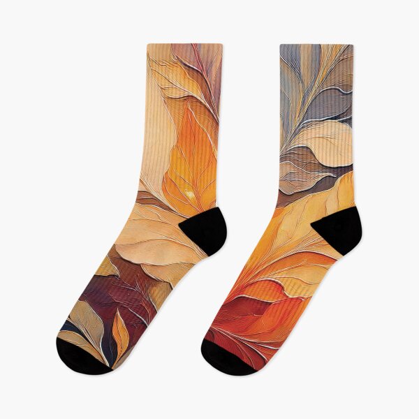 Artikelvorschau, Warme und gemütliche Herbstblätter Farben 3, VINTAGE Blatt strukturierte botanische Ölgemälde, gebranntes Orange und Braun, Blattmuster Herbstmalerei entworfen und verkauft von navitalidesign.