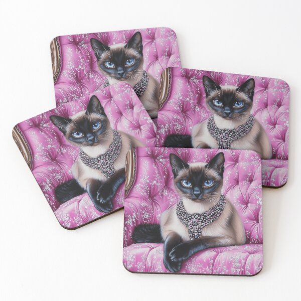 Item preview, Lavish Siamese Cat Lounging  designed and sold by Nocturne  Paws.