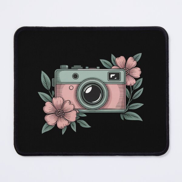 Item preview, pink vintage camera  with flower  designed and sold by jkrphoto.
