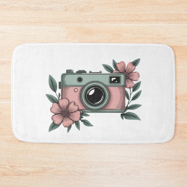 Item preview, pink vintage camera  with flower  designed and sold by jkrphoto.