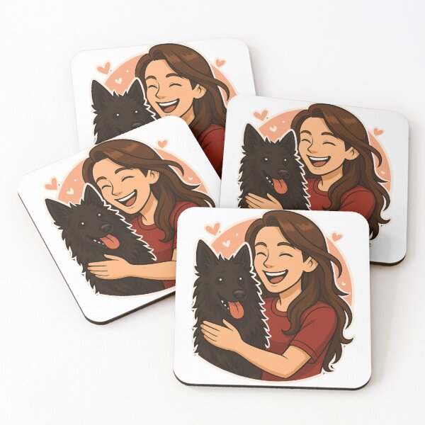 Item preview, Shepherd’s Spirit: Woman & Croatian Sheepdog Cartoon designed and sold by GoodyPaws.