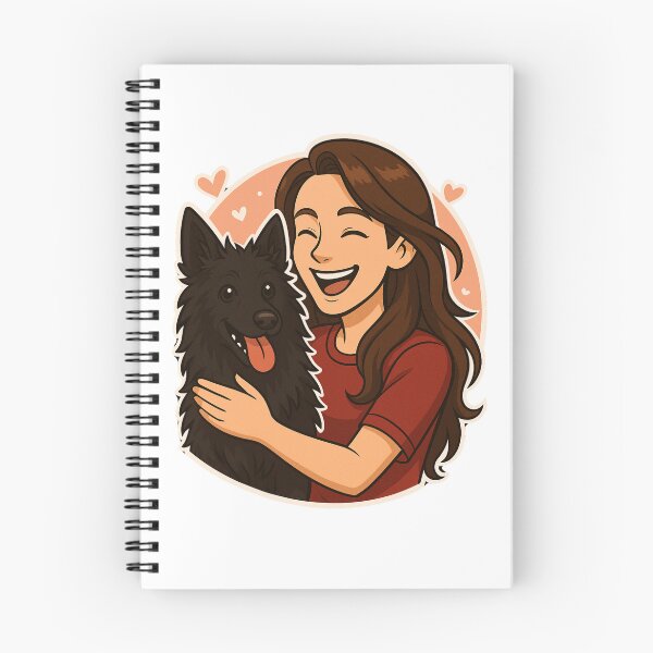 Item preview, Shepherd’s Spirit: Woman & Croatian Sheepdog Cartoon designed and sold by GoodyPaws.