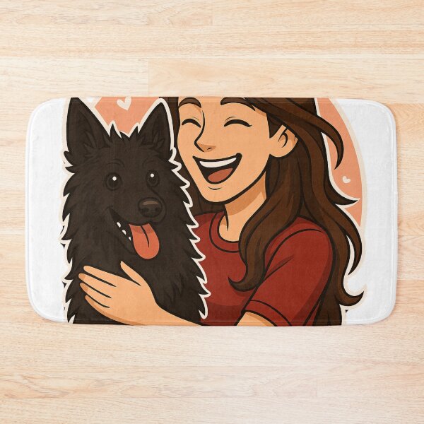 Item preview, Shepherd’s Spirit: Woman & Croatian Sheepdog Cartoon designed and sold by GoodyPaws.